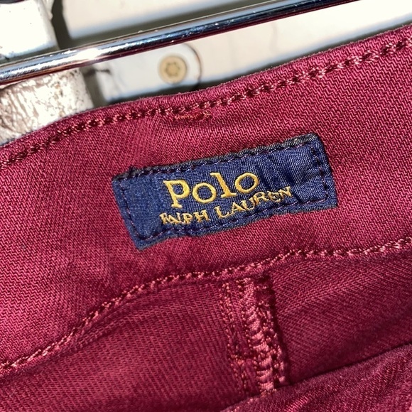 Polo Ralph Lauren jeans red plum color NEW high rise stretch Tompkins - Picture 6 of 13